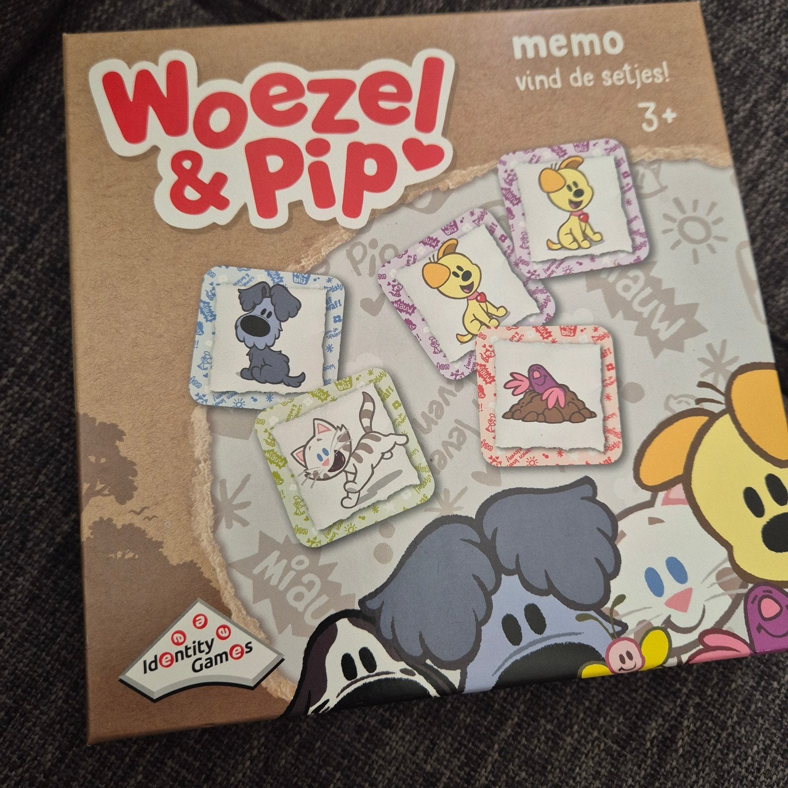 Woezel & Pip Memo Spel - Zo goed als nieuw, Een of twee spelers, Ophalen of Verzenden, Zo goed als nieuw, Identity Games