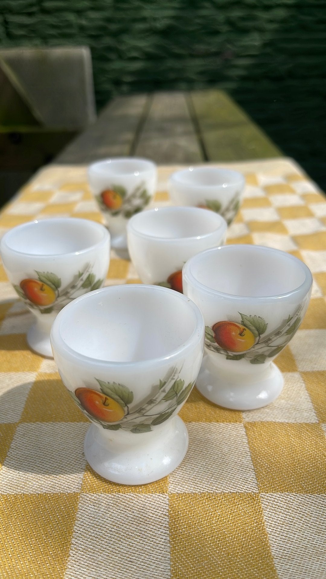 Eierdop 6x glas, Antiek en Kunst, Antiek | Servies los, Ophalen of Verzenden