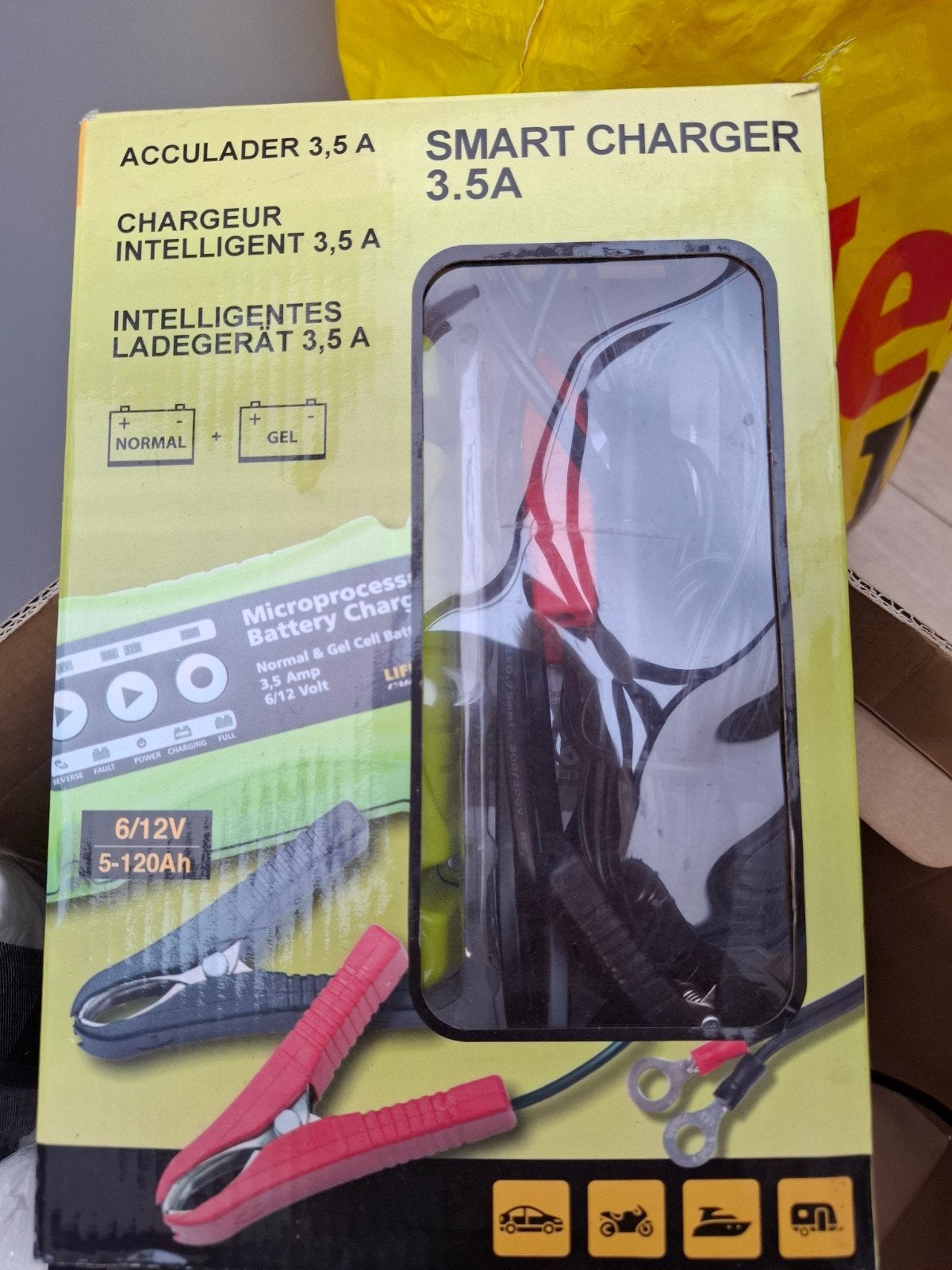 Acculader 3.5A Smart Charger 6/12V 5-120Ah, Ophalen of Verzenden, Nieuw