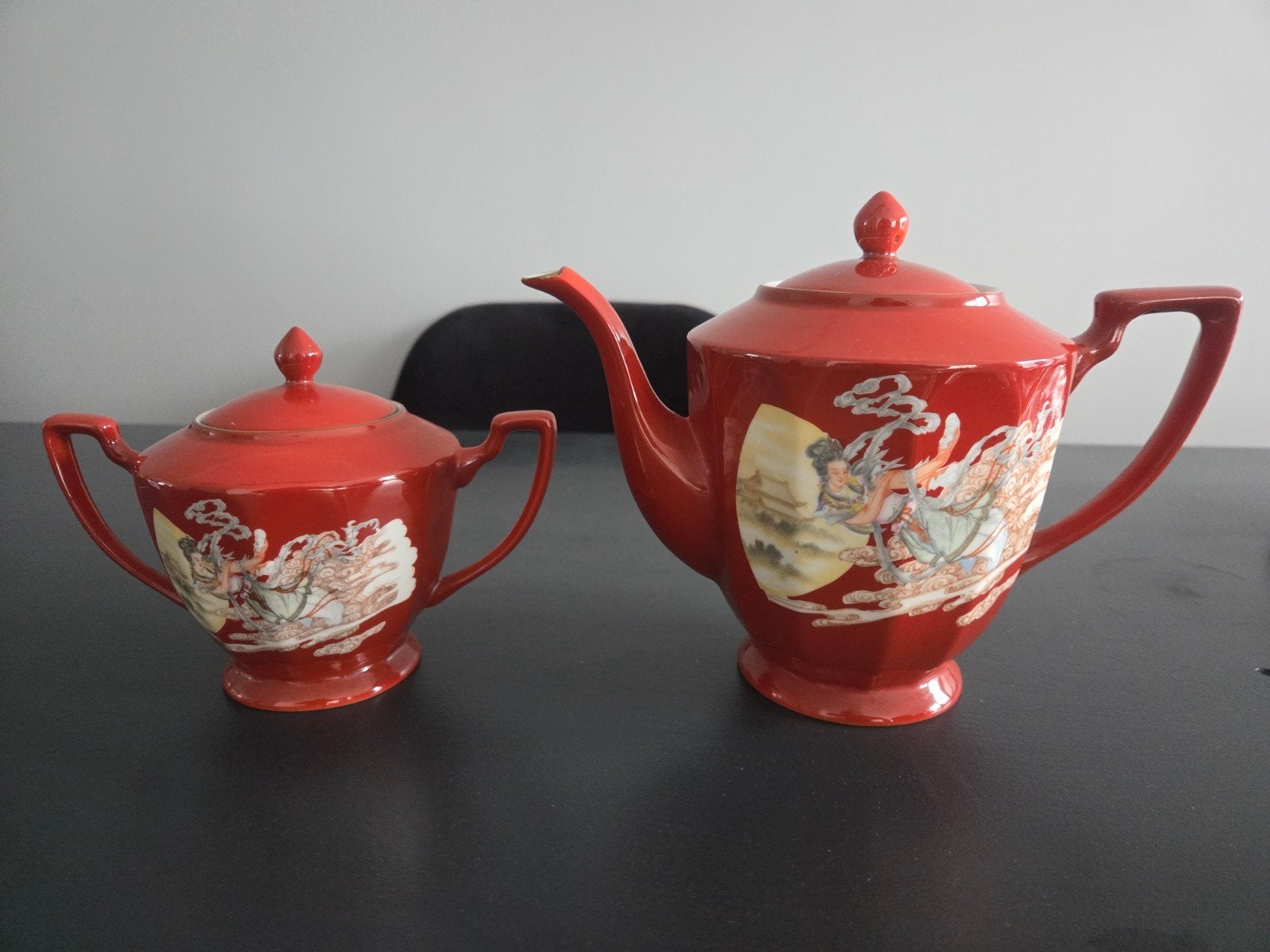 antiek Tong Shan theeservies,, Antiek en Kunst, Ophalen of Verzenden