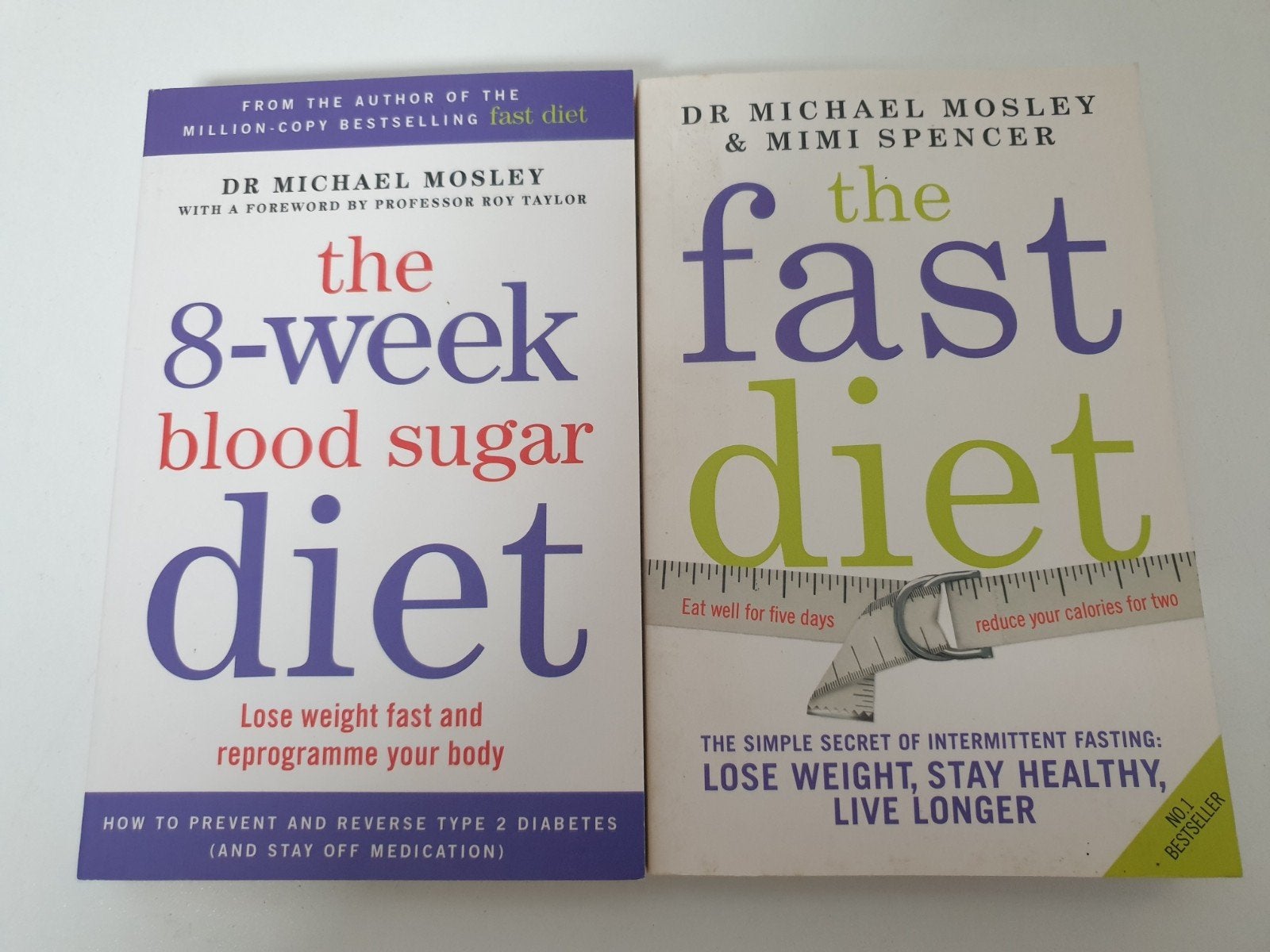Dieetboeken: The 8-Week Blood Sugar Diet & The Fast Diet, Boeken, Overige Boeken, Gelezen, Ophalen of Verzenden