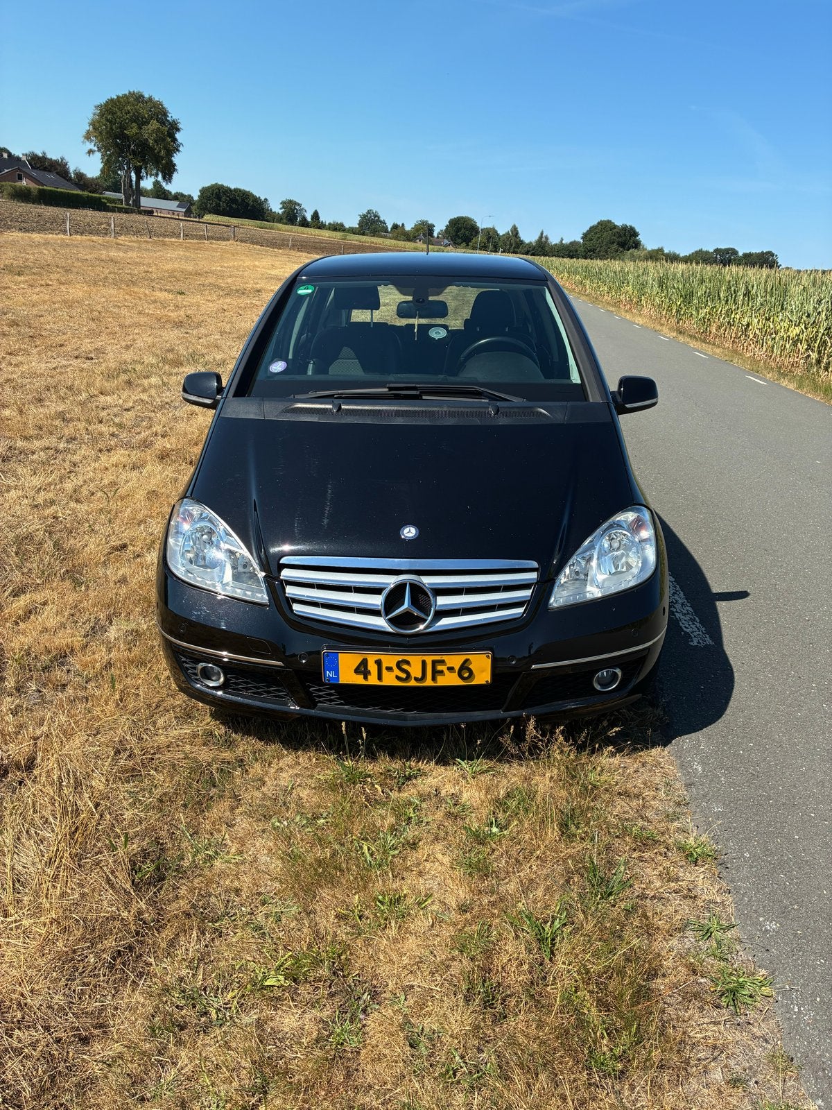 Mercedes-Benz A-Klasse 1.5 A160 5DRS AUT 2011 Zwart, 1498 cc, Leder en Stof, Zwart, Grijs