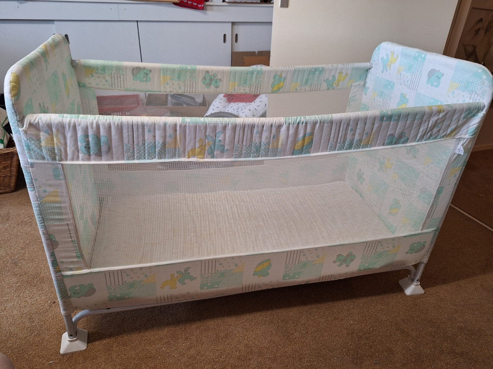 Babybedje met matras en babynestje, Ophalen, Gebruikt, Minder dan 140 cm, Matras