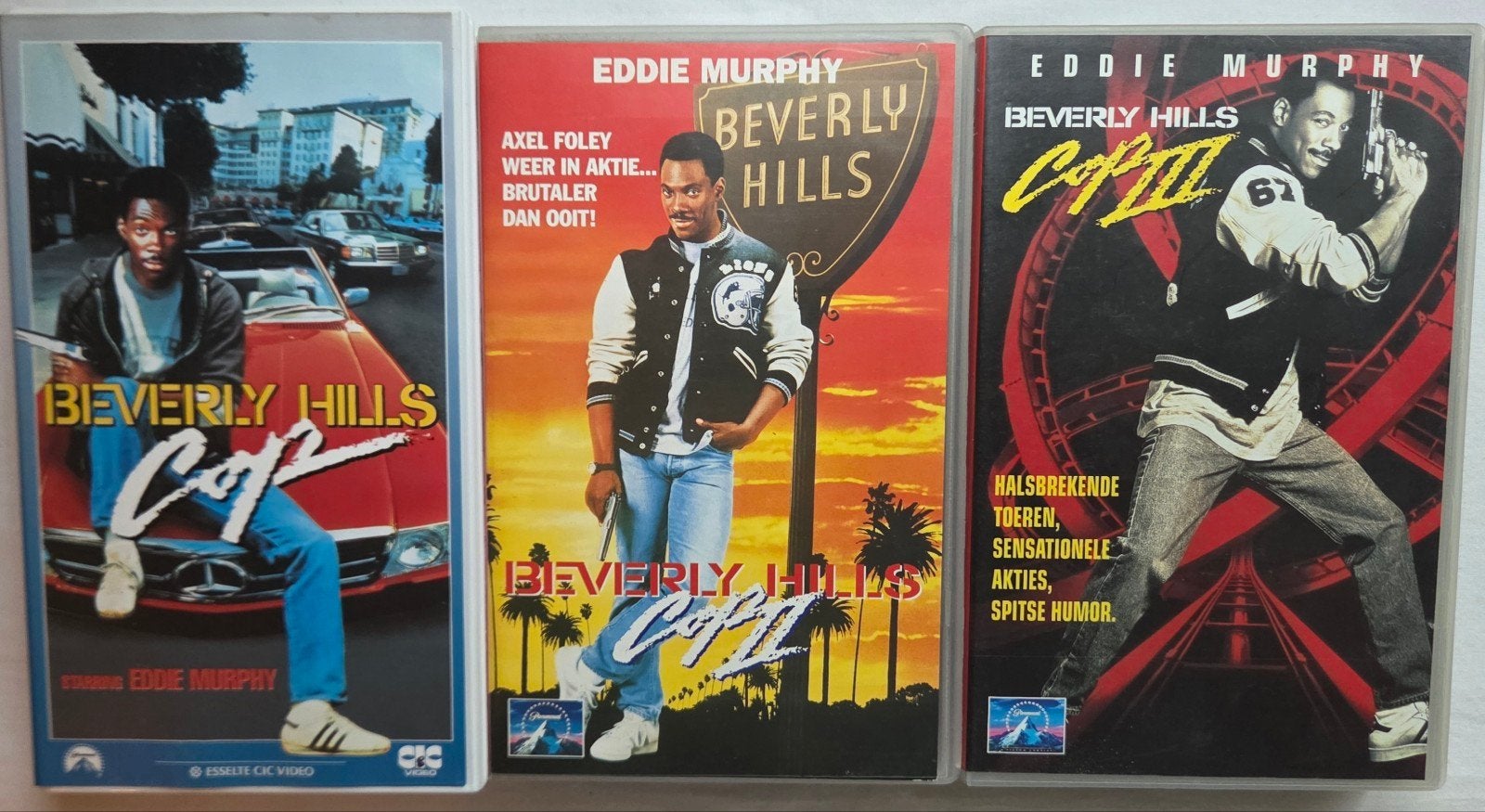 Eddie Murphy Beverly Hills Cop Trilogy Set VHS Actie/Comedy, Alle leeftijden, Ophalen of Verzenden, Gebruikt, Actie en Avontuur