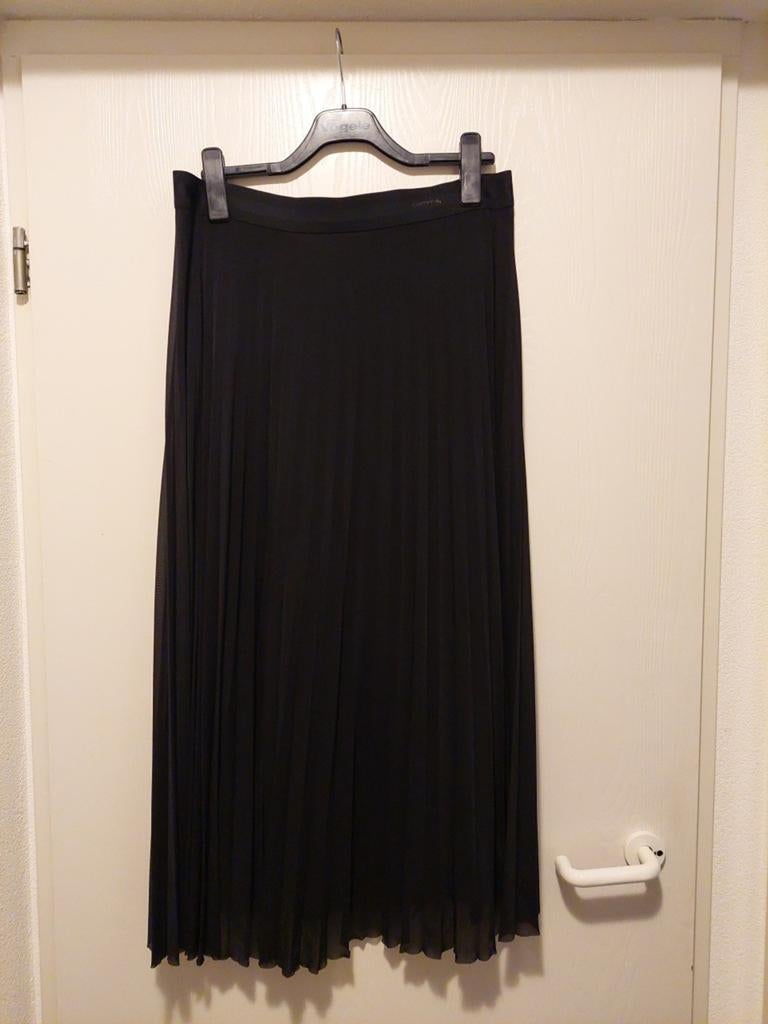 Lange plooirok zwart mt 46., Ophalen, Zwart, Maat 46/48 (XL) of groter, Nieuw