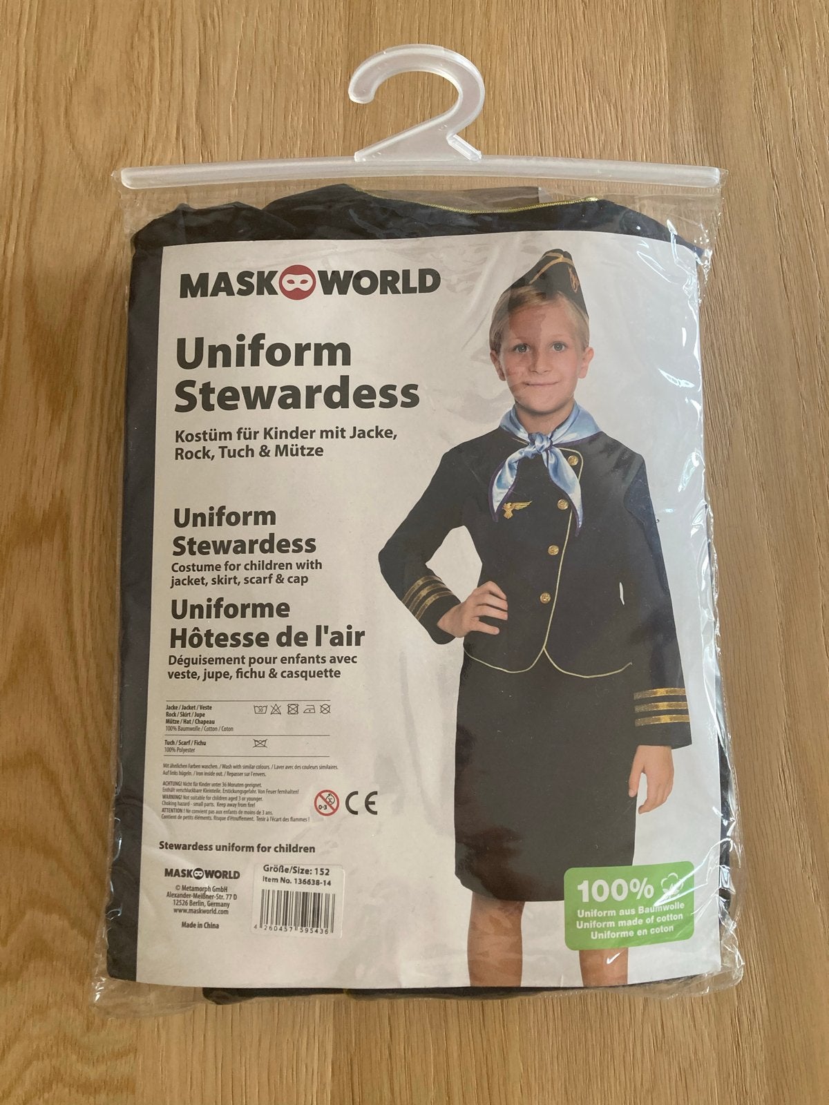 Stewardess uniform voor kinderen - Maat 152, Ophalen of Verzenden, Zo goed als nieuw, 146 t/m 152, Meisje