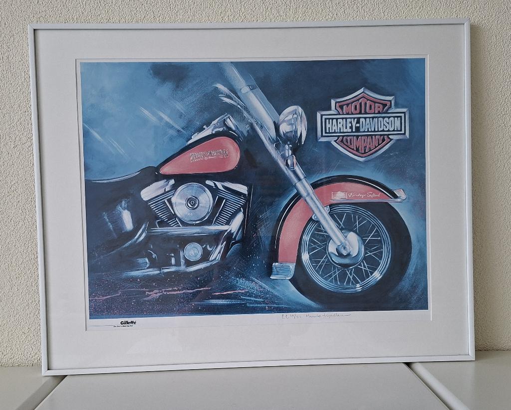 Litho Harley Davidson, Antiek en Kunst, Ophalen