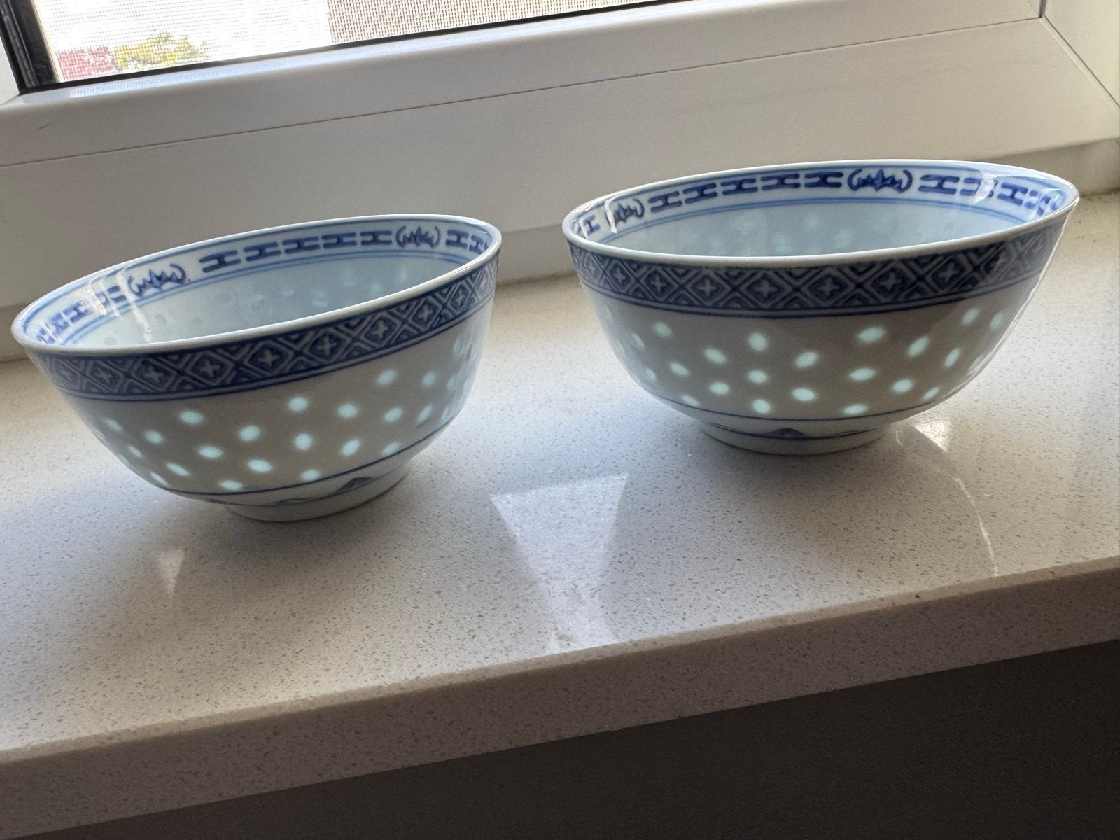 Set van 2 Chinese rijstkommen met drakenmotief, Ophalen of Verzenden