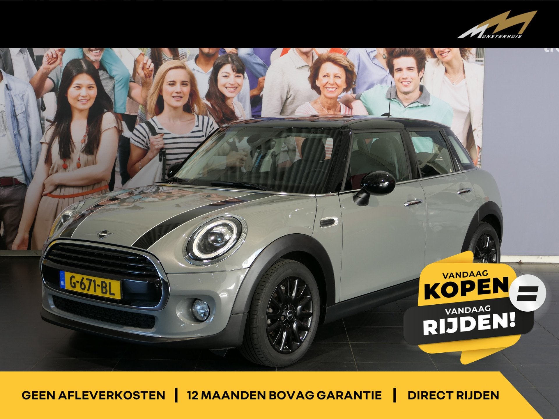 MINI 5-deurs 1.5 Cooper *Dealer onderhouden!* - Alarm klasse, Auto's, Dealer onderhouden, 136 pk, Gebruikt, 1165 kg