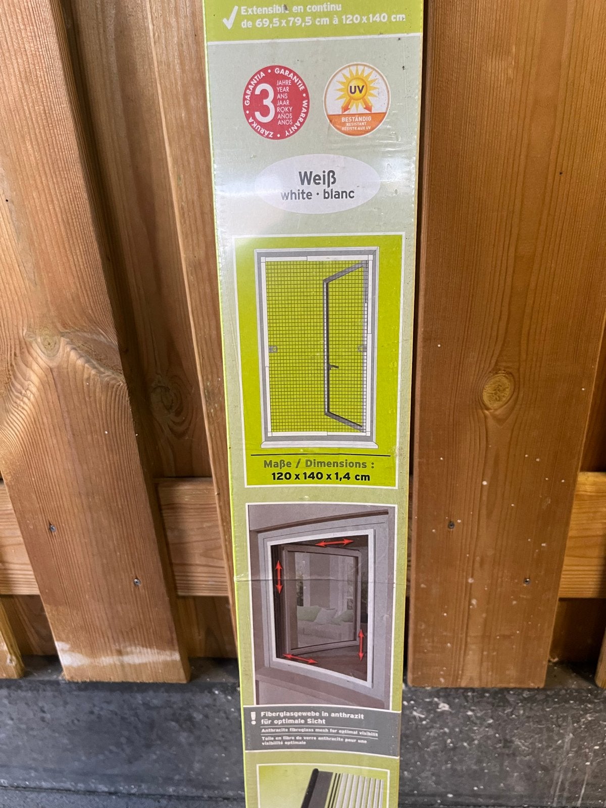 Powerfix Profi Telescopisch Insectenhor voor Raam, Ophalen, 120 cm of meer, Hordeur, Minder dan 200 cm