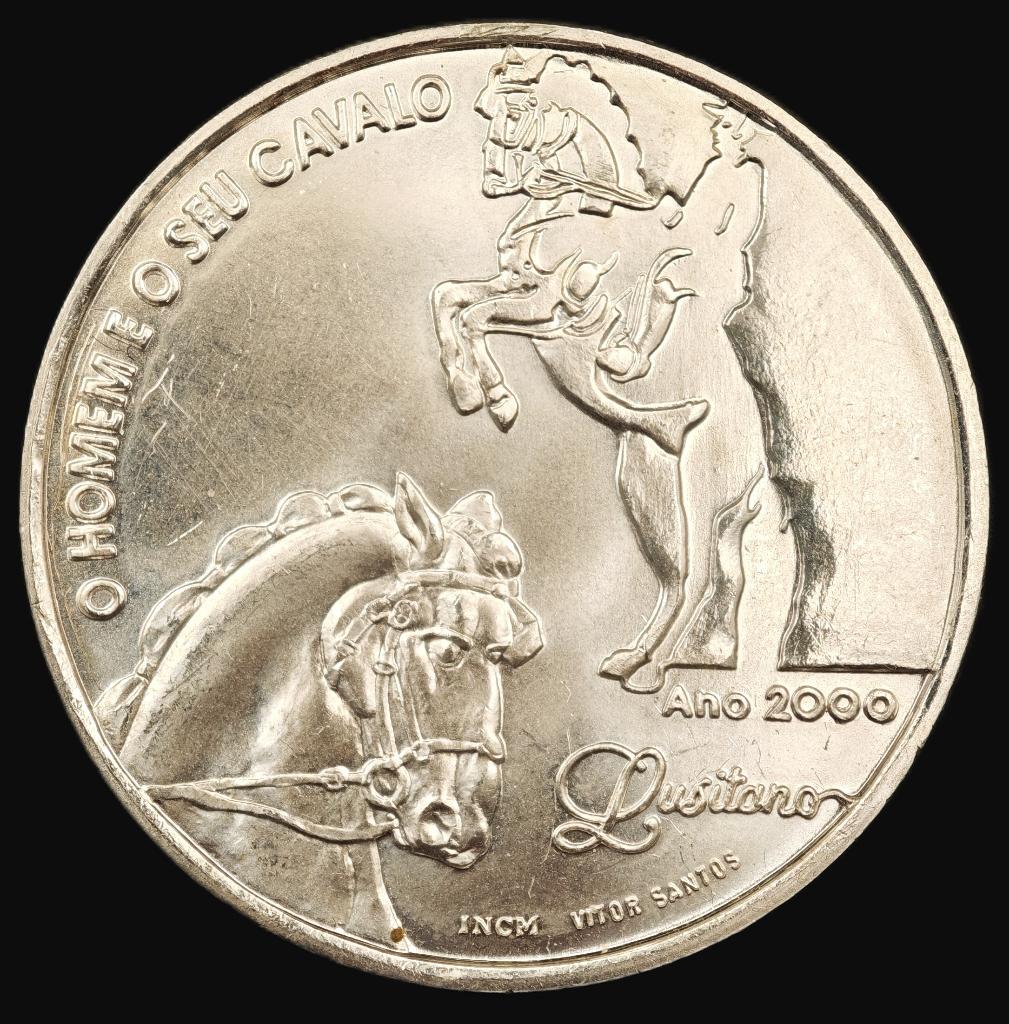 2000 Portugal, 1000 Escudos 27 Gram 50% Zilver, Verzenden, Overige landen, Losse munt, Zilver