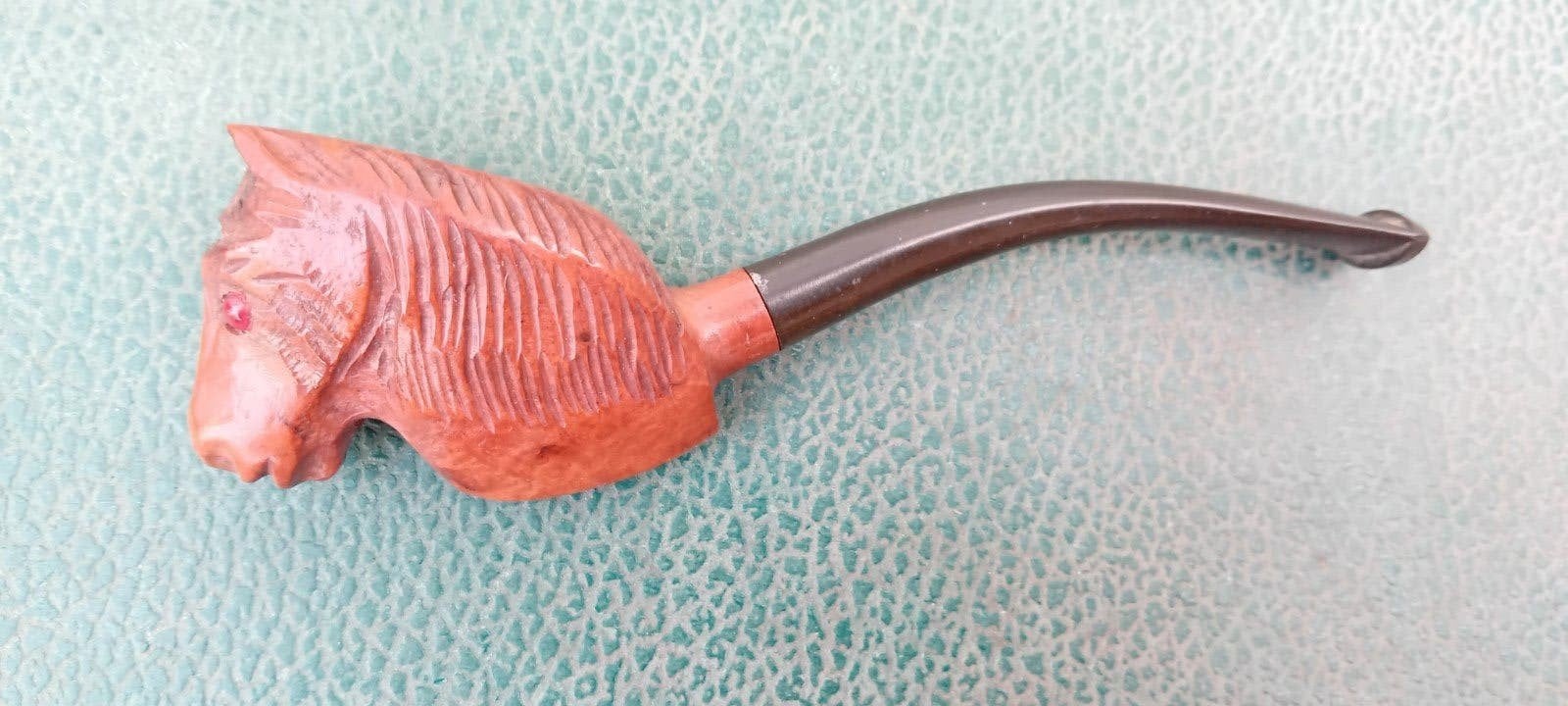 Vintage houtgesneden pijp - Paardenhoofd, Verzamelen, Rookartikelen, Aanstekers en Luciferdoosjes, Ophalen of Verzenden, Gebruikt