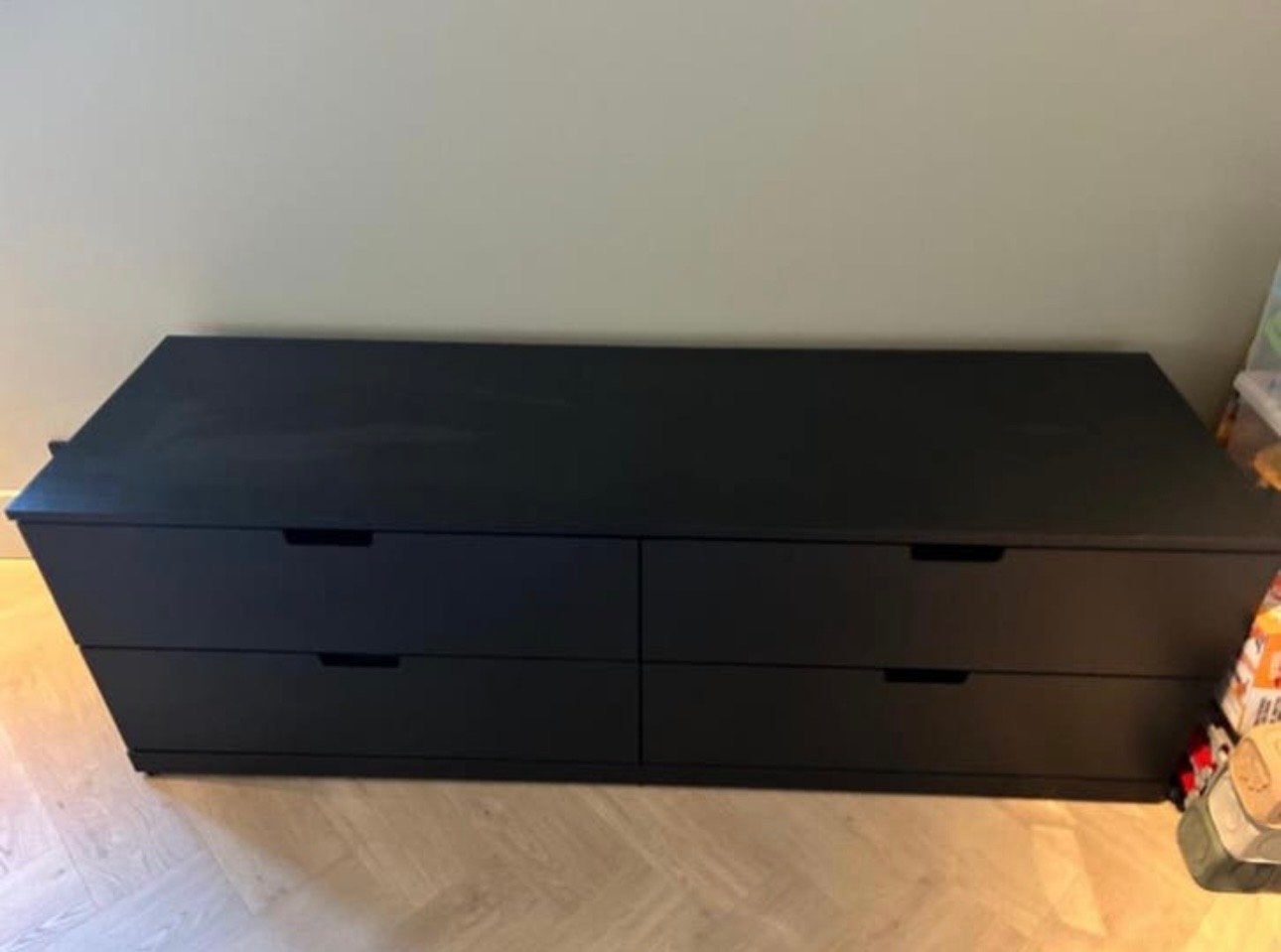 IKEA NORDLI ladekast antraciet - 4 ruime lades, Ophalen, 150 tot 200 cm, Zo goed als nieuw, 3 of 4 laden