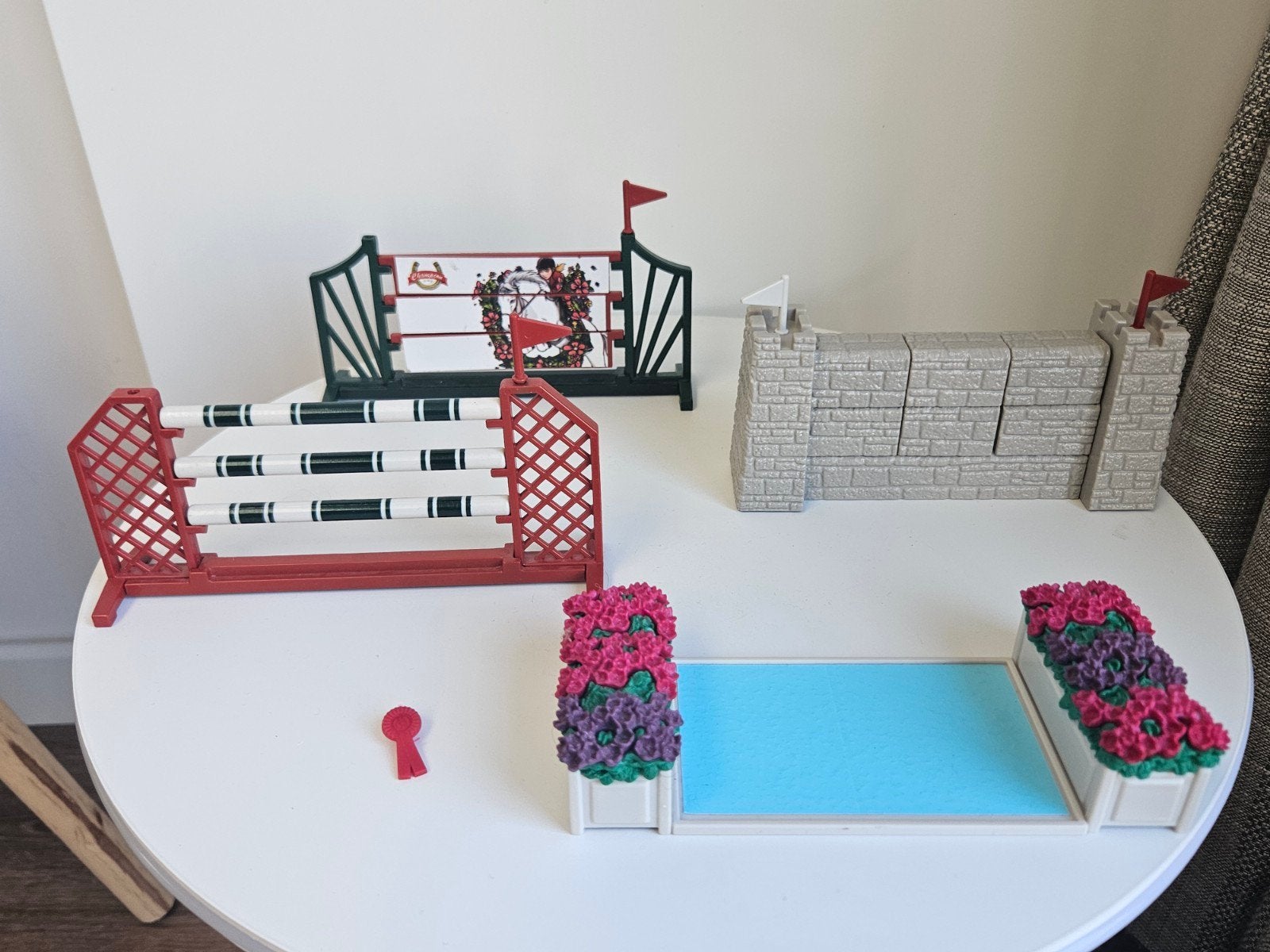 Schleich Springset - Paardenhindernissen en Muur, Ophalen of Verzenden, Gebruikt, Jongen of Meisje