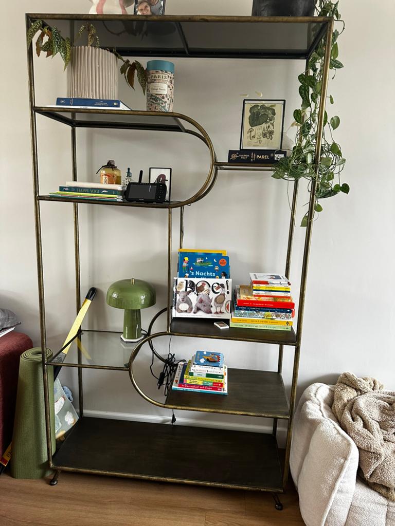 Messing open kast van Bepurehome, Huis en Inrichting, Kasten | Boekenkasten, Ophalen, Gebruikt, 25 tot 50 cm, 100 tot 150 cm