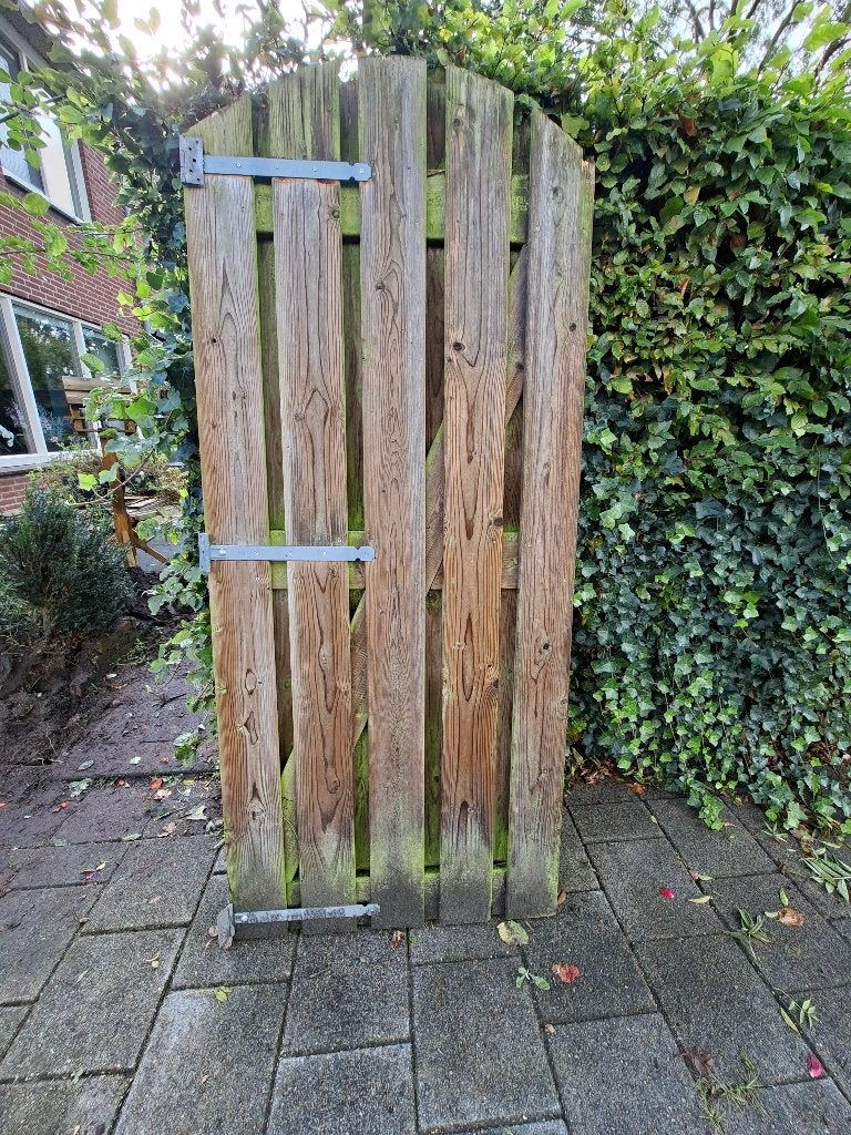 Schuttingdeur, Tuin en Terras, Ophalen, Minder dan 3 meter, Hout, 1 tot 2 meter