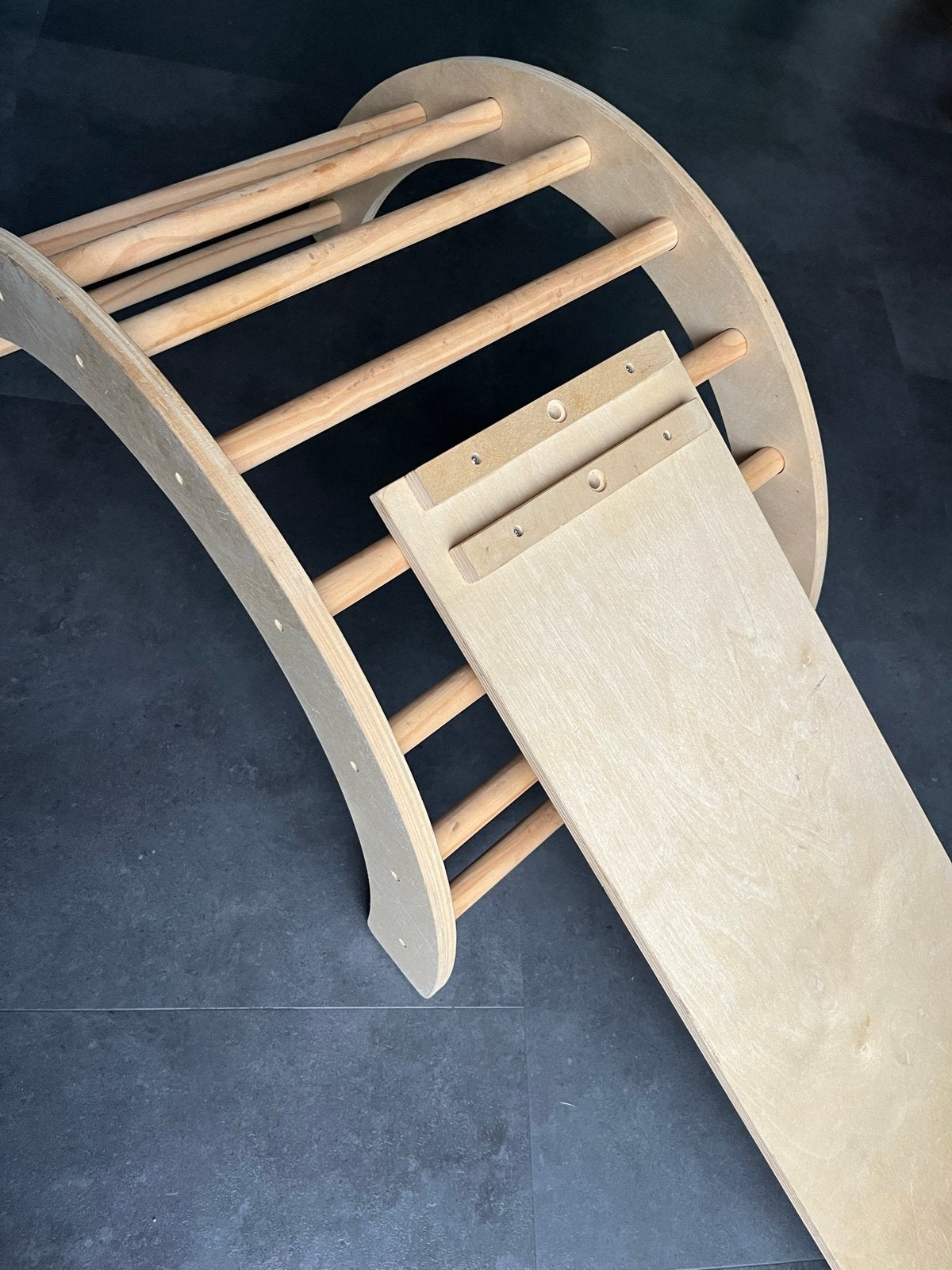 Houten klimrek/glijbaan voor baby/peuter, Ophalen, Gebruikt, Glijbaan