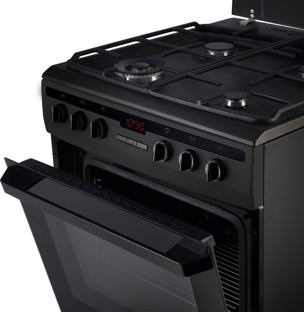 Inventum gasfornuis/oven Zwart, Ophalen, Gebruikt, 60 cm of meer, 4 kookzones