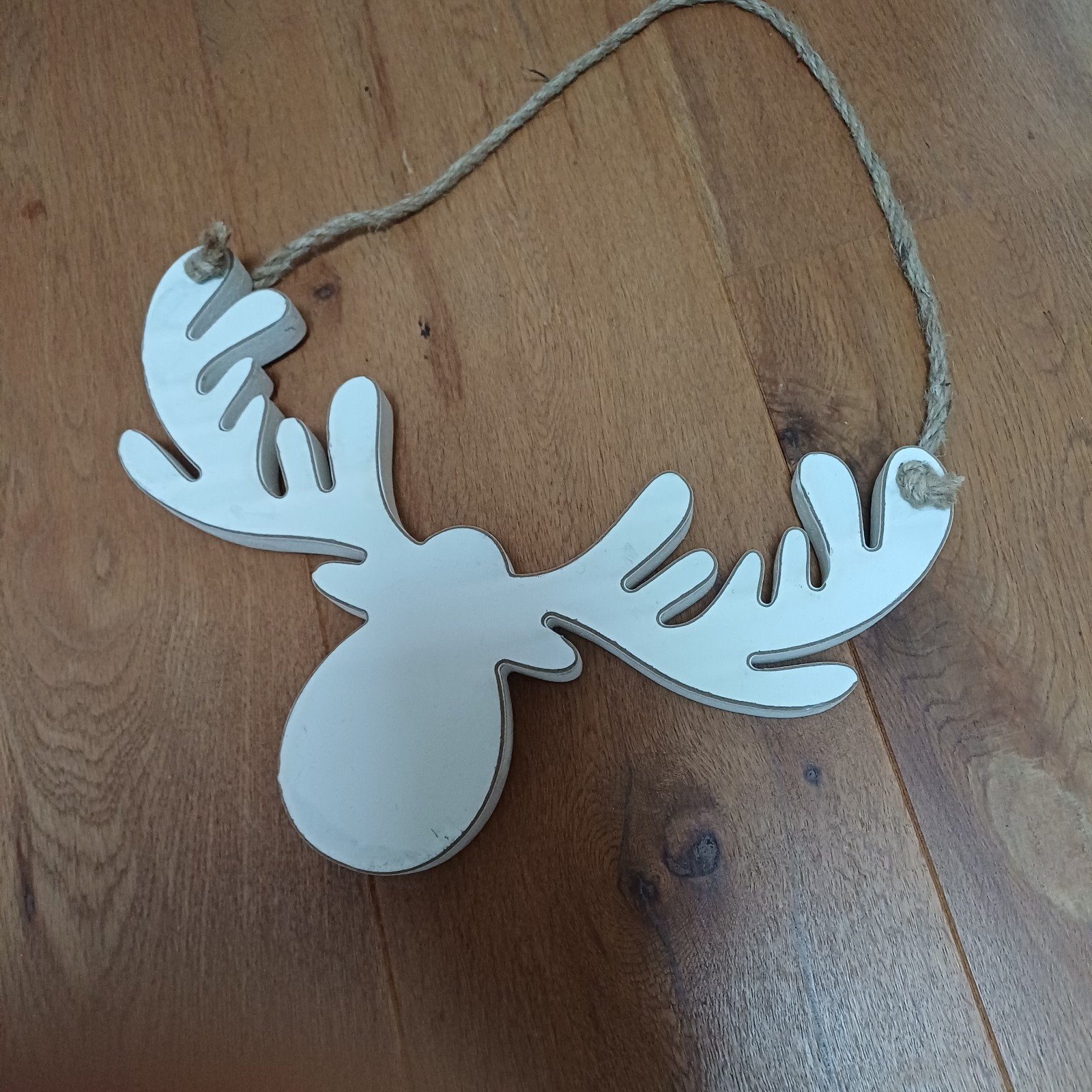 Houten gewei met dik touw om op te hangen binnen of buiten, Ophalen of Verzenden