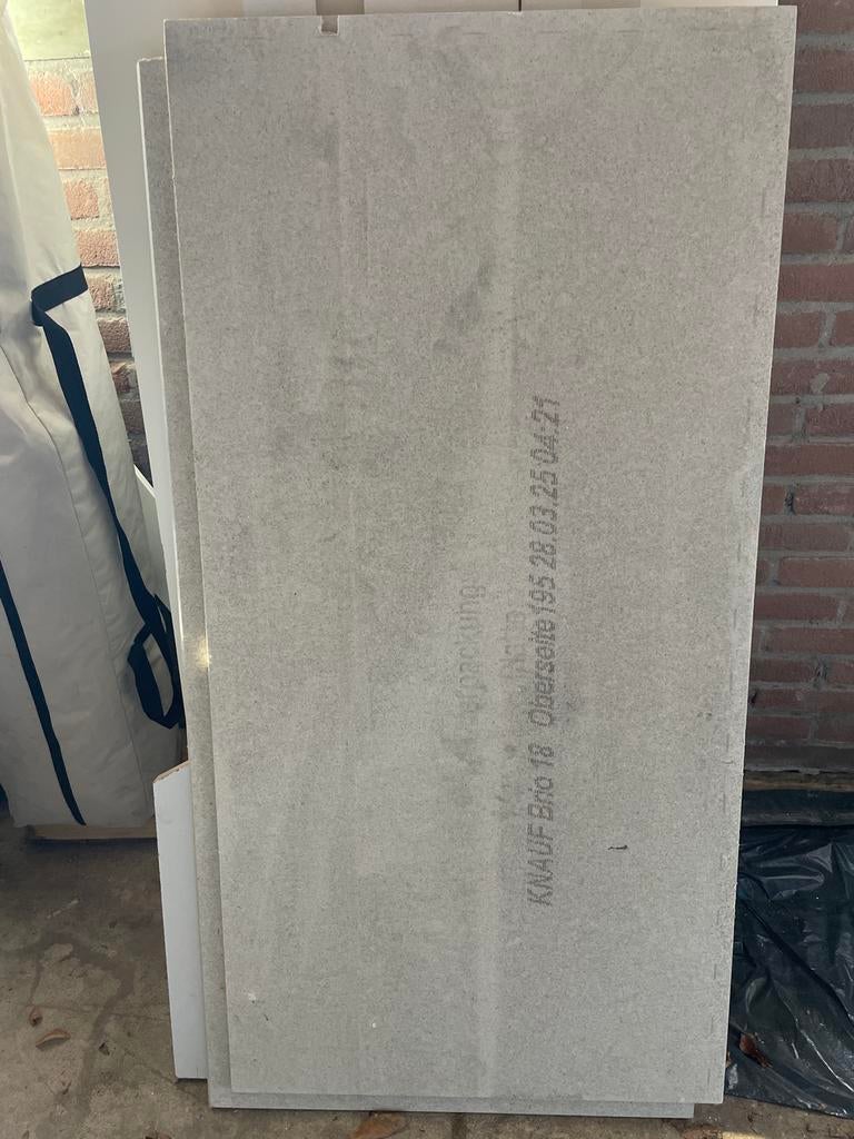 2 Knauf Brio platen - 23mm, Doe-het-zelf en Verbouw, Platen en Panelen, Ophalen, Nieuw, Overige materialen, 20 tot 50 mm