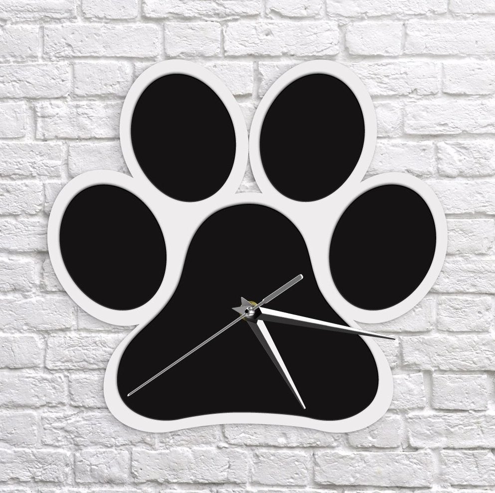 Hondenpoot Klok / Wandklok Hond Dier Honden Hondenklok, Verzenden, Nieuw, Wandklok
