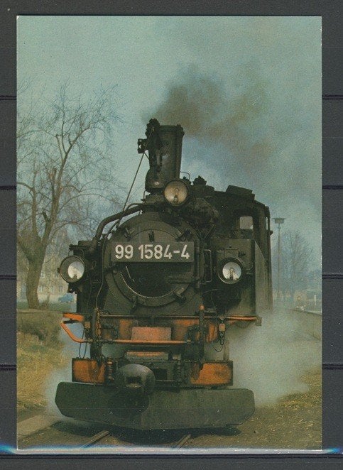 Locomotief Lok No 99 1584-4 Foto-Ansichtkaart Trein t-95 jdu, Ophalen of Verzenden, Zo goed als nieuw, Trein, Kaart of Prent