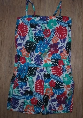 Shortsuit met Bloemprint Summer Girl (86-92), Kinderen en Baby's, Babykleding | Maat 86, Meisje, Jurkje of Rokje, Ophalen of Verzenden