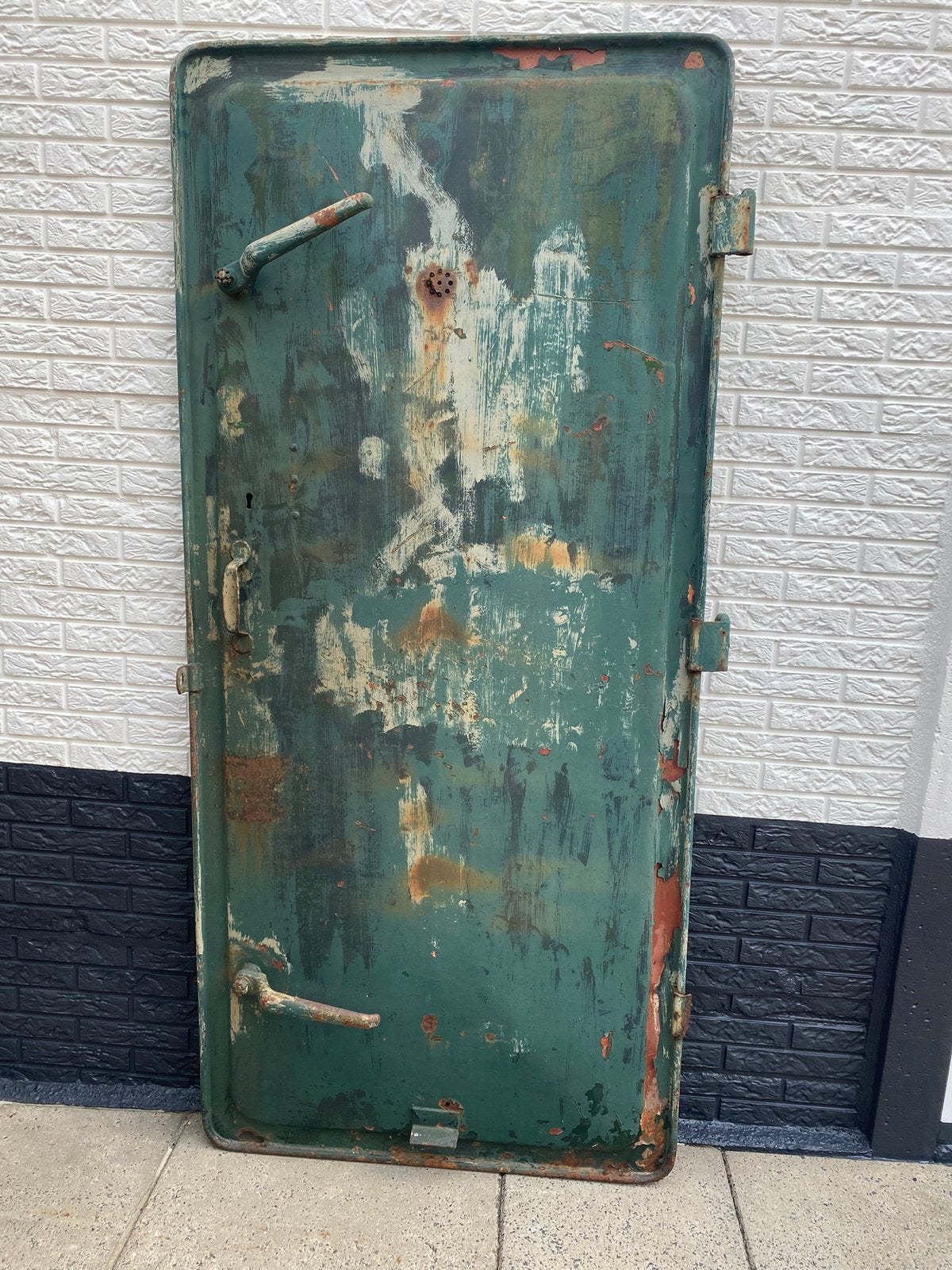 Oude ijzeren deur transformator huisje, Tuin en Terras, Tuinpoorten, Ophalen, Gebruikt, Minder dan 100 cm, Draaipoort