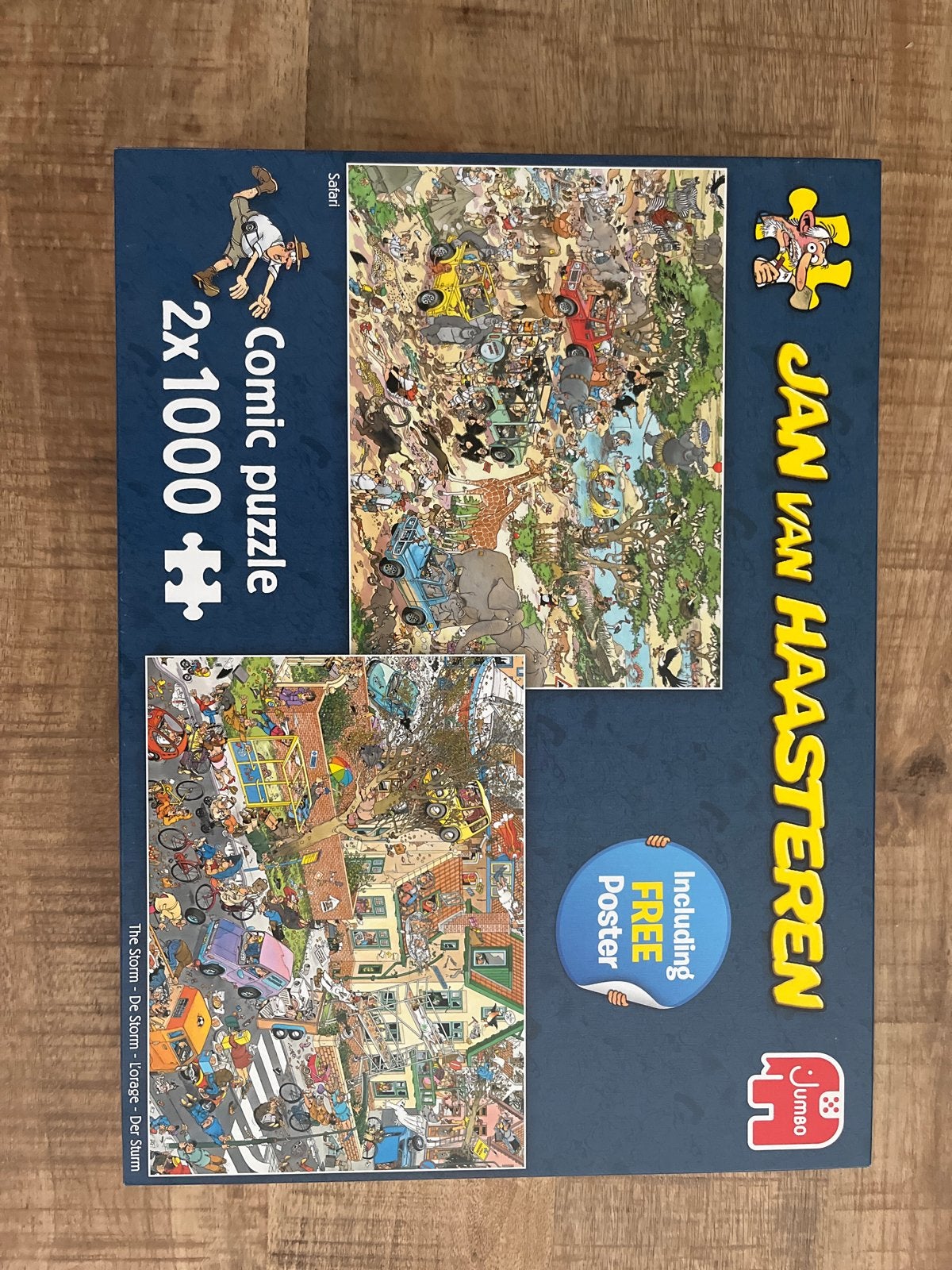 Jan van Haasteren Comic Puzzel 2x1000 stukjes, Ophalen, 500 t/m 1500 stukjes, Gebruikt, Legpuzzel