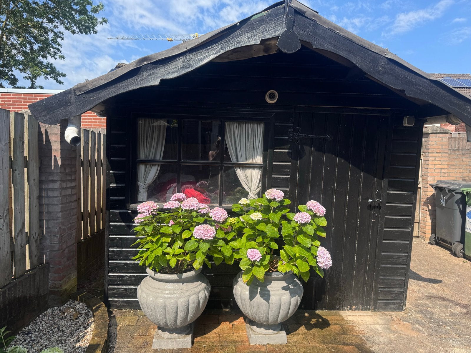 Houten Tuinhuisje met afdakje - Afmetingen: 2.72 x 2.45m, Tuin en Terras, Tuinhuizen, Ophalen, Tuinhuis, 250 tot 500 cm, Zonder ramen