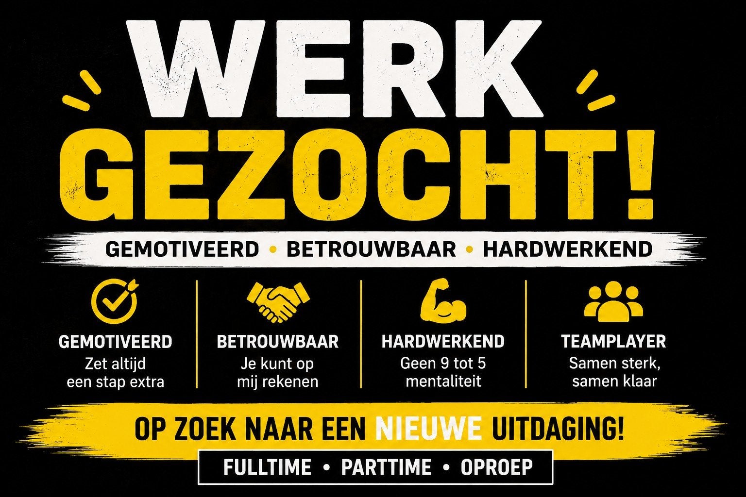 Werk gezocht., Overige vormen
