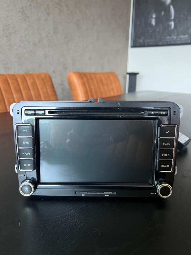 VW 2DIN Navigatie auto radio Bluetooth DVD, Ophalen, Zo goed als nieuw