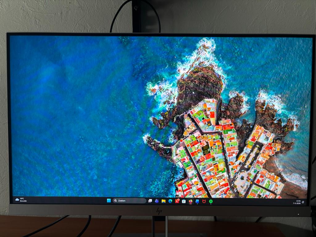 HP E233 Monitor - Full HD IPS Scherm, Computers en Software, Monitoren, Ophalen, IPS, In hoogte verstelbaar, Full HD