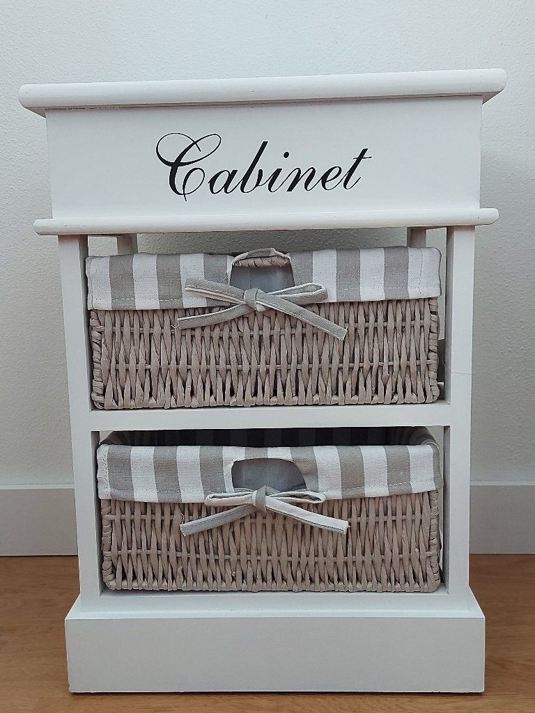 Kastje/Cabinet met 2 rotan mandjes (gestoffeerd), Ophalen, Nieuw