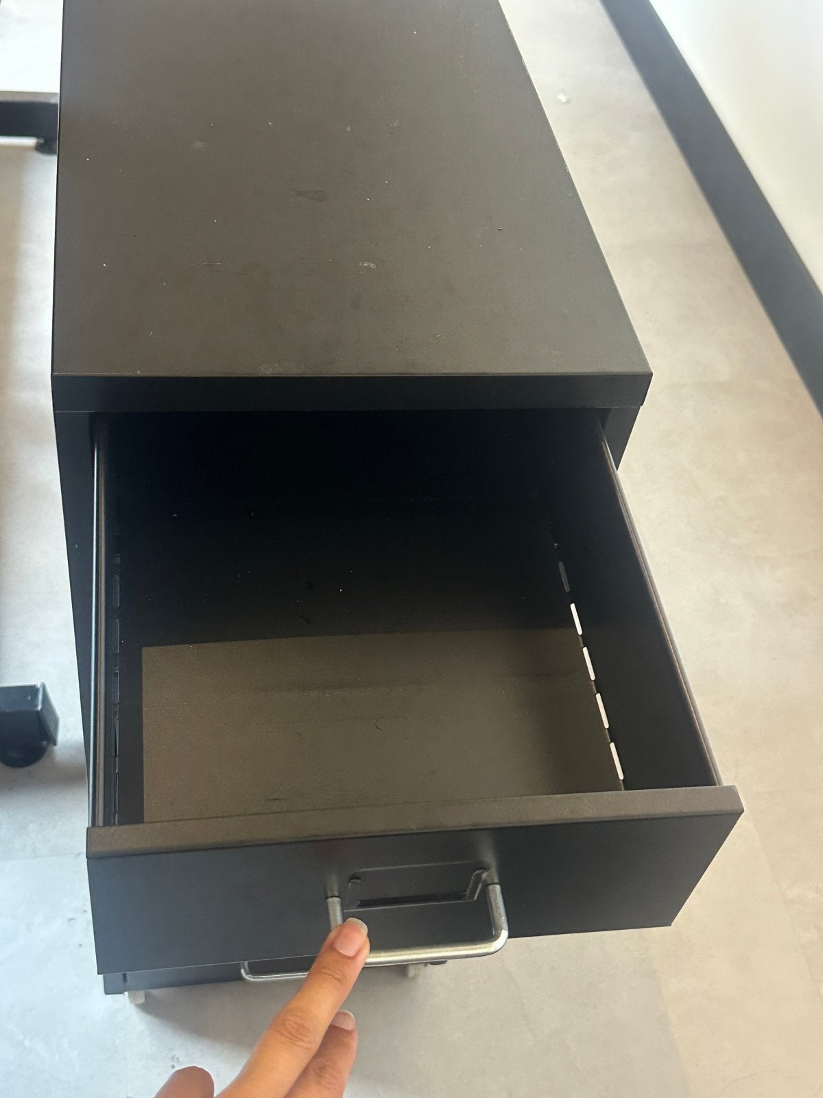 Zwart ladeblok op wielen met 6 laden ikea HELMER, Ophalen, Minder dan 50 cm, Gebruikt, 5 laden of meer