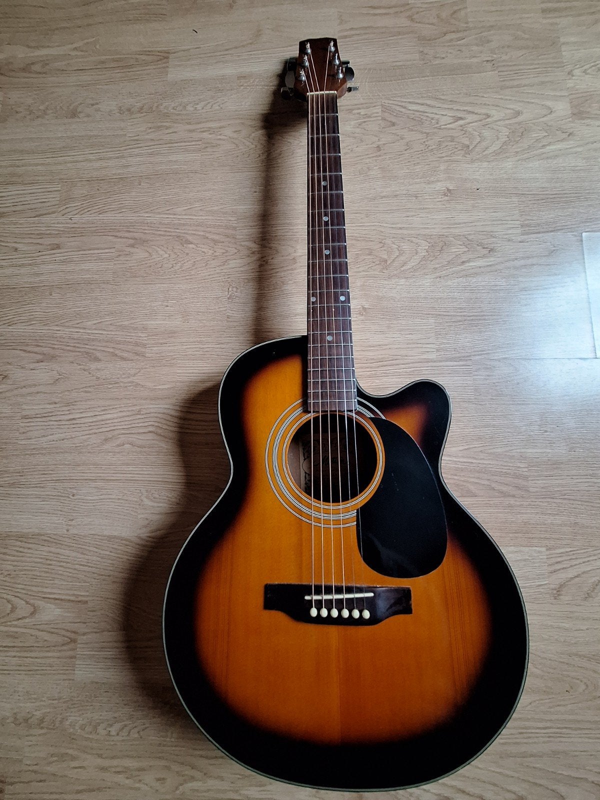 Motion Western gitaar met element en nieuwe snaren, Ophalen, Gebruikt, Western- of Steelstringgitaar, Met (piezo-)element