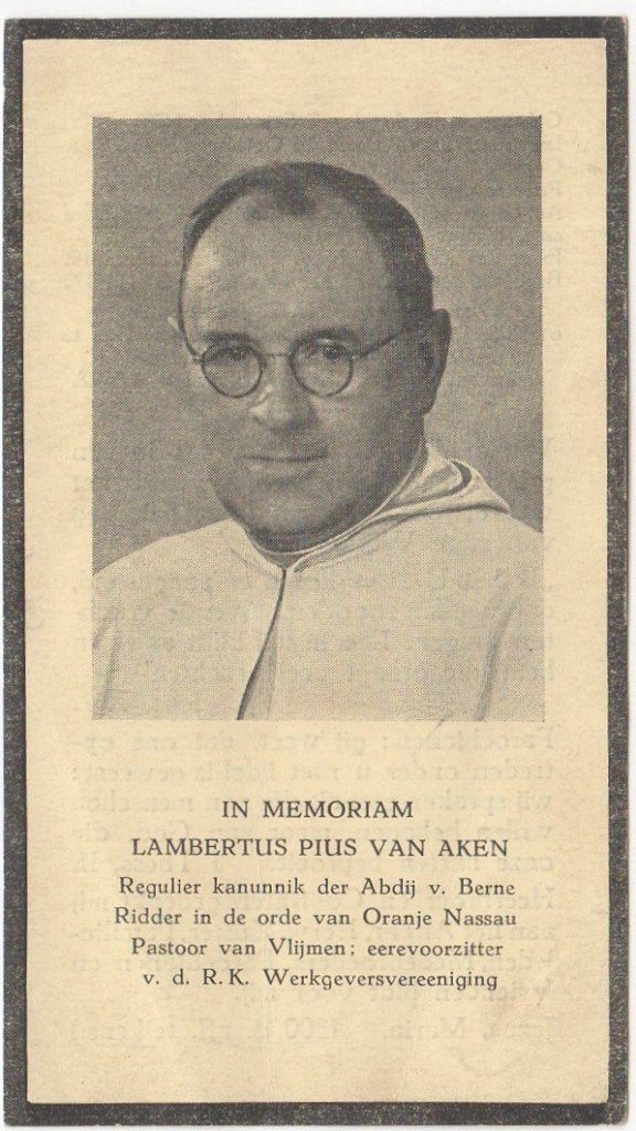 pastoor Lambertus van Aken1876 Terheijden + 1938 Vlijmen, Verzenden