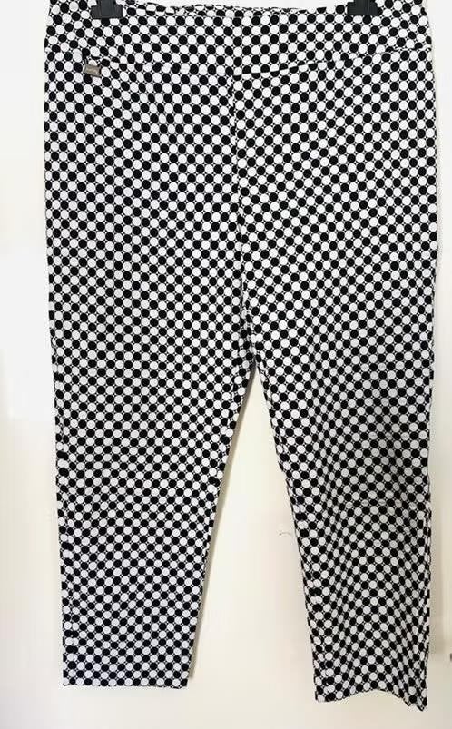 Joseph Ribkoff zwart/witte pantalon maat 46[vj], Zwart, Maat 46/48 (XL) of groter, Ophalen of Verzenden, Zo goed als nieuw