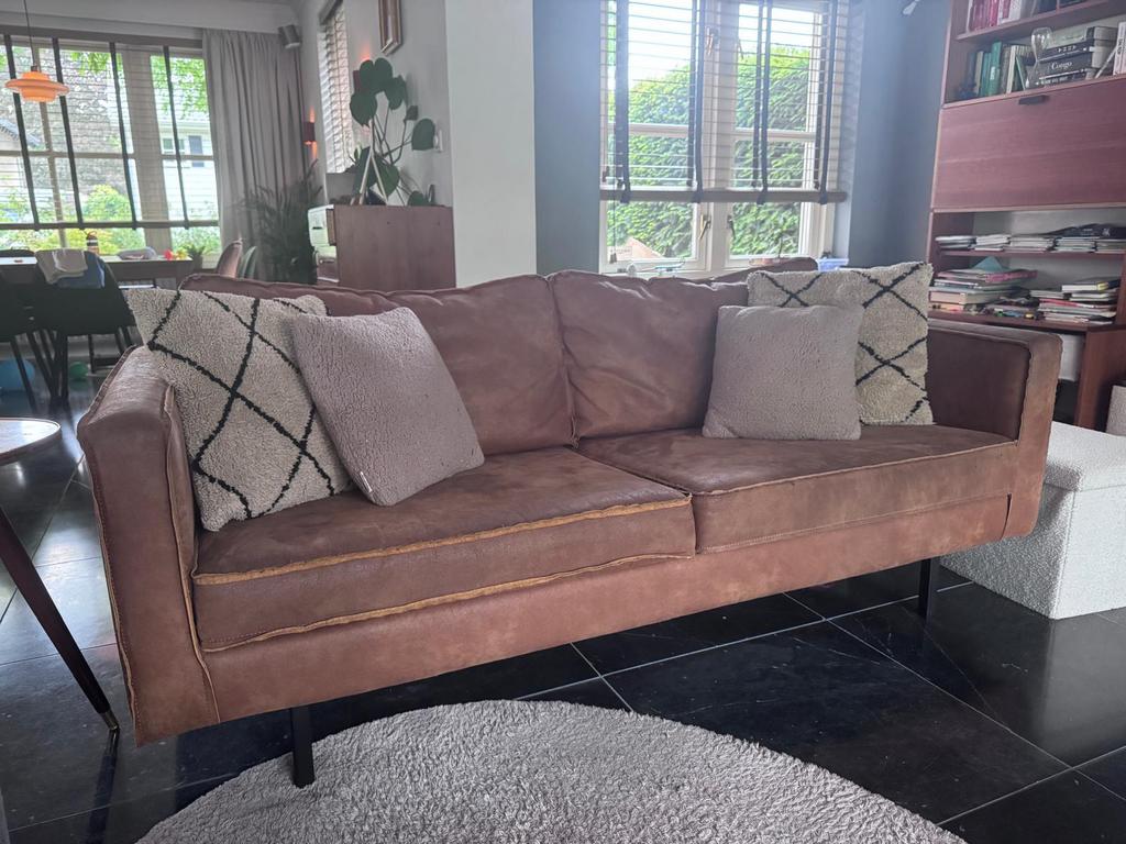 Woood Rodeo 2,5-zits bank van BePureHome - kleur cognac, Ophalen, Gebruikt
