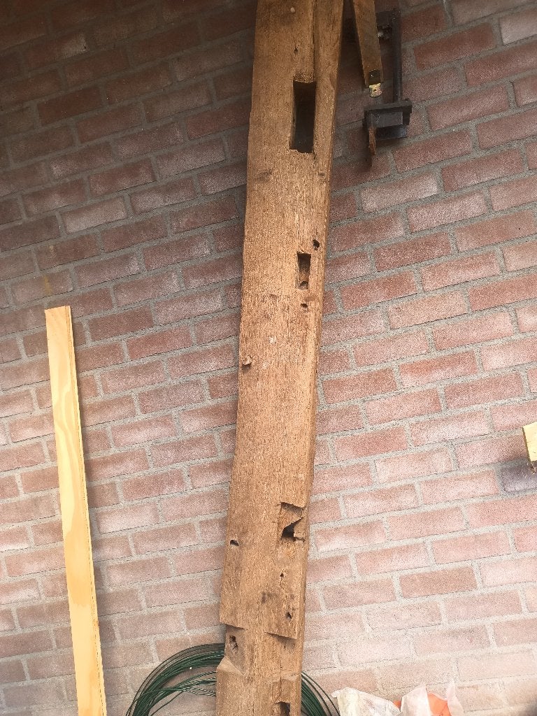Eiken balk, Doe-het-zelf en Verbouw, Ophalen, Gebruikt, Eiken, 250 tot 300 cm