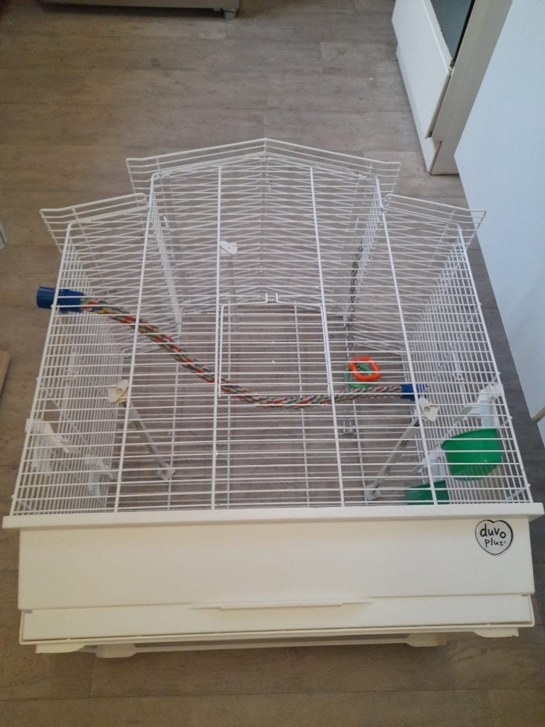 Vogelkooi Duvo PlusVoor Parkieten/ Kanaries H.64xBr.53xD.33, Ophalen of Verzenden, Gebruikt, Overige materialen, Vogelkooi