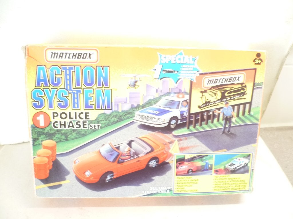 Matchbox 1996 Action System Police Chase Set modelauto, Ophalen of Verzenden, Nieuw, Auto