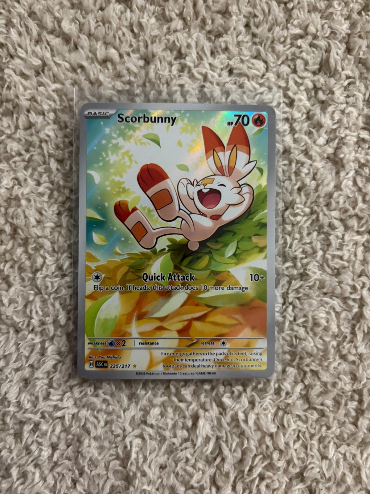 Pokemon - Scorbunny (225), Ophalen of Verzenden, Zo goed als nieuw