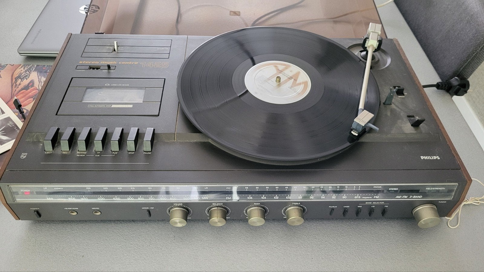 lp, radio en cassettedeck speler. Vintage audio., Ophalen, Philips