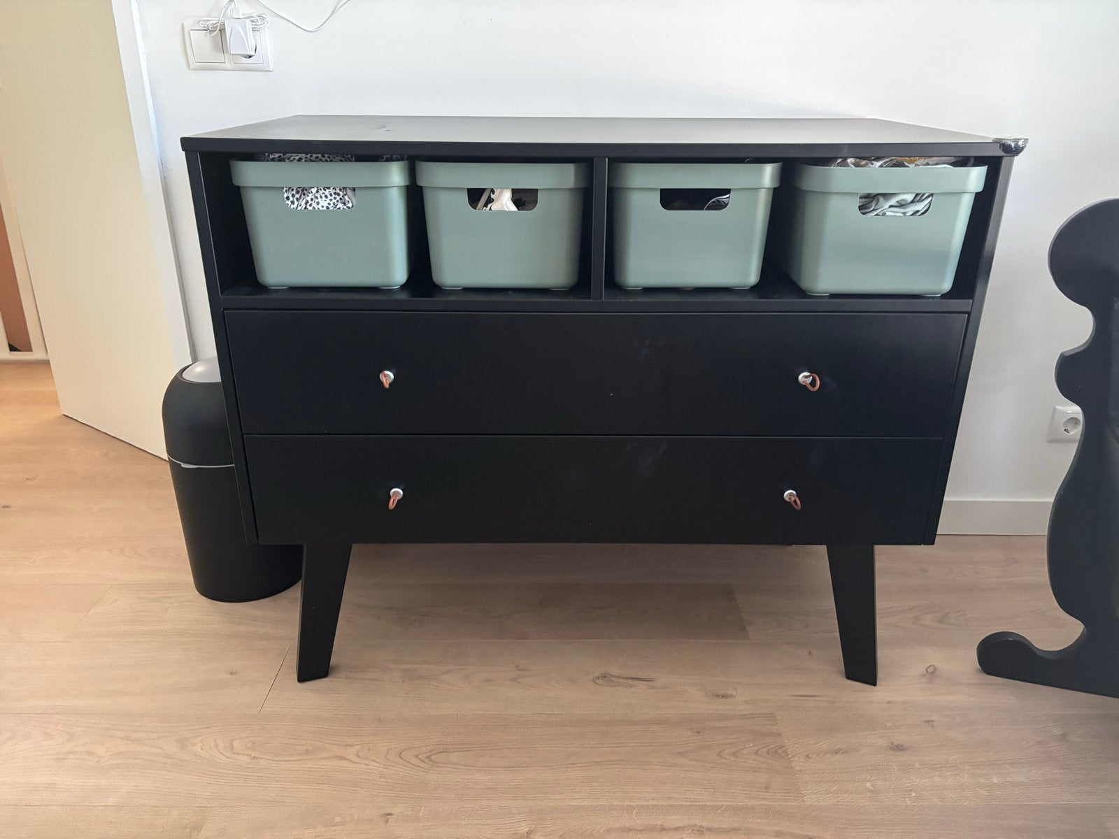 Commode Anouk Zwart - Kindercompagnie, Kinderen en Baby's, Kinderkamer | Commodes en Kasten, Ophalen, Gebruikt, 50 tot 70 cm, 100 cm of meer
