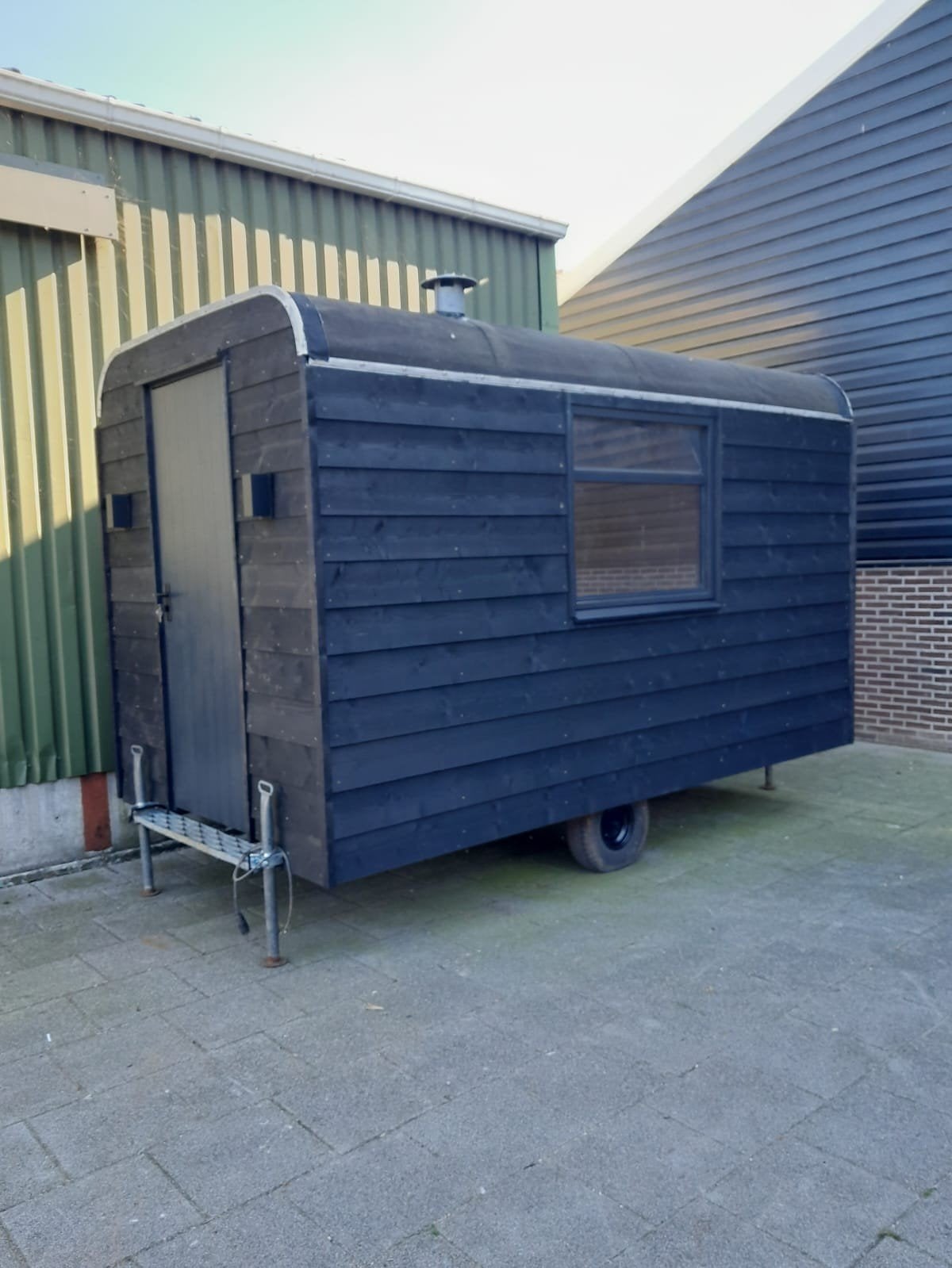 pipowagen, tuinhuis, Ophalen, Zo goed als nieuw, Hout, Tuinhuis