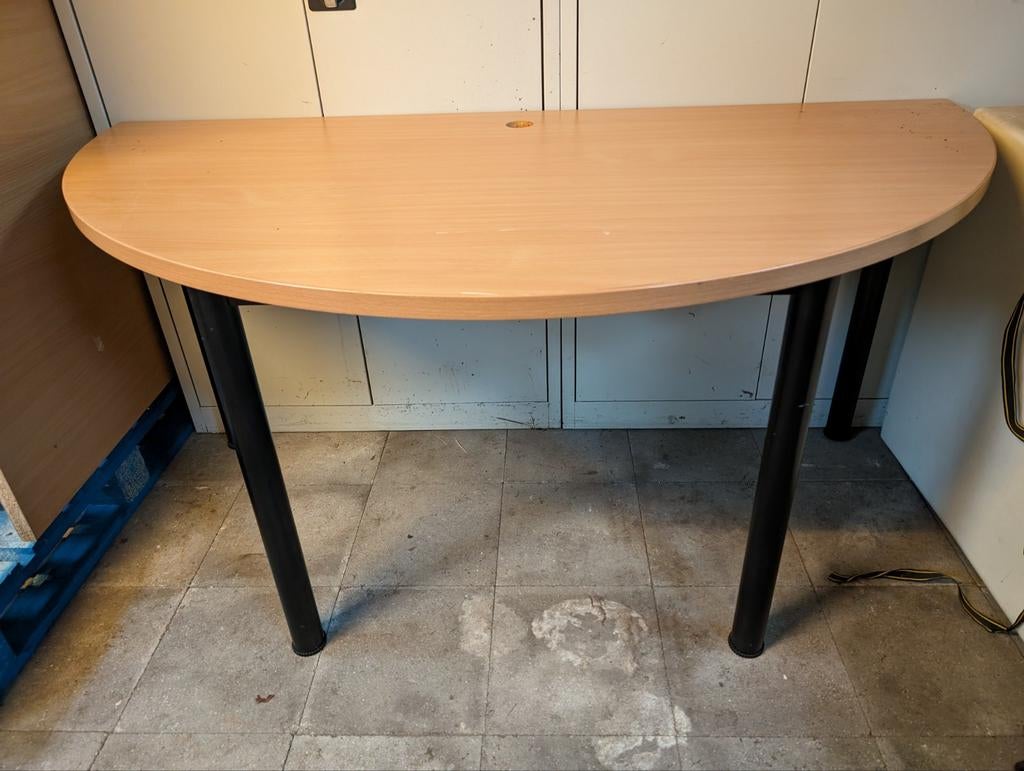 Set van 2 half ronde tafels - 160x80 cm, Ophalen, 50 tot 100 cm, Zo goed als nieuw, Vijf personen of meer