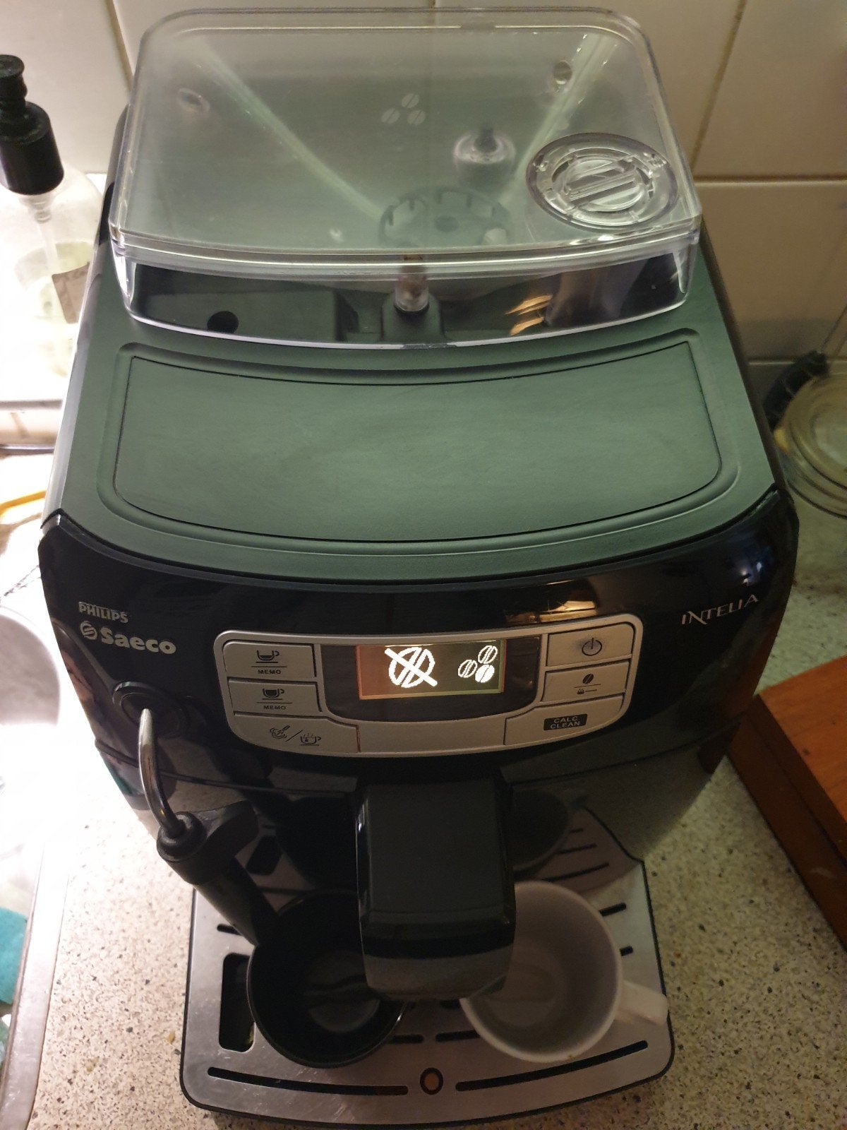 Philips Saeco Intelia volautomatische espressomachine, Ophalen, Refurbished, Combi, Afneembaar waterreservoir