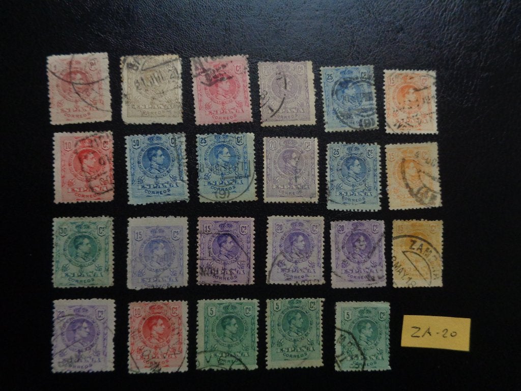 spanje - koning alfonso XIII  (za-20), Postzegels en Munten, Ophalen of Verzenden, Gestempeld