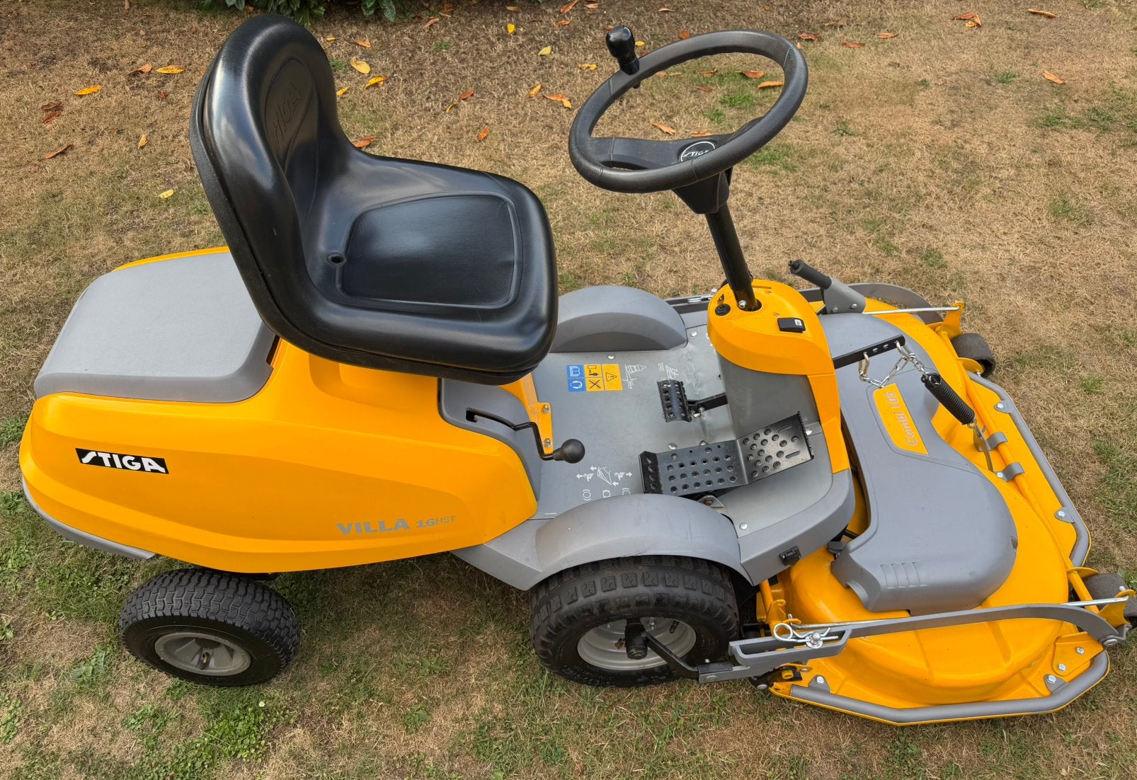 STIGA VILLA 16 HST/ 105 CM COMBI MAAIDEK ZITMAAIER, Tuin en Terras, Cirkelmaaier, Gebruikt, Ophalen of Verzenden, Benzine-grasmaaier